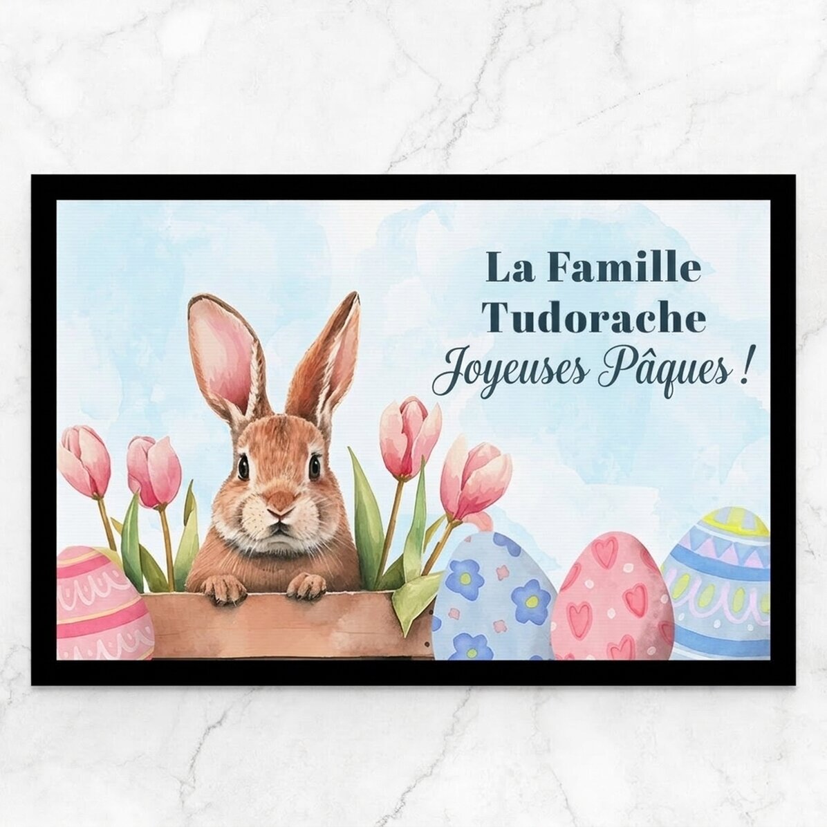 Paillasson personnalisé avec inscription - Cute bunny