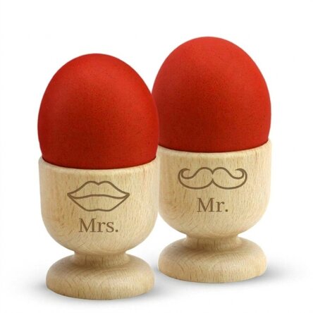 Personalised egg holder for couples - Mr & Mrs