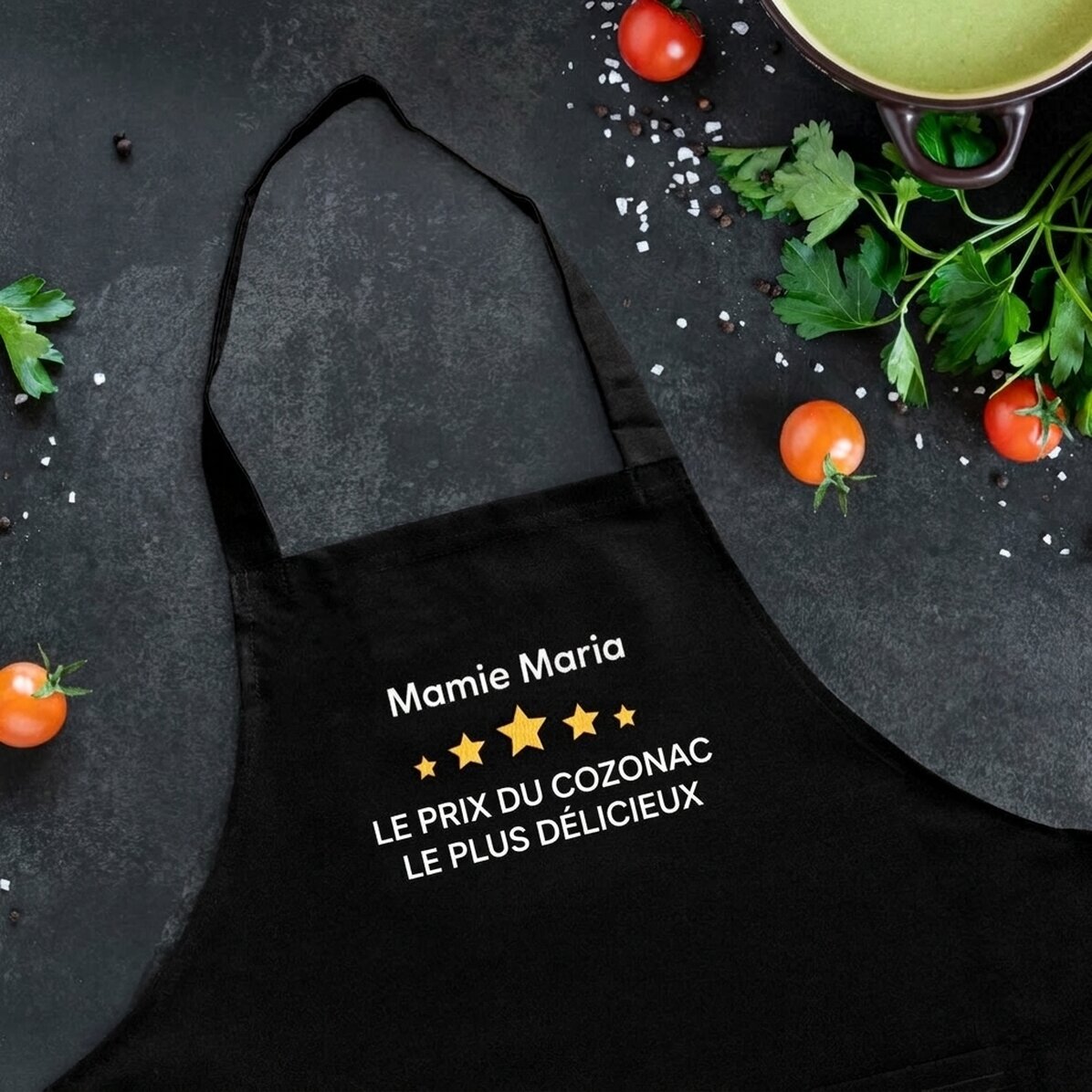 Tablier personnalisé avec message - Prix spécial