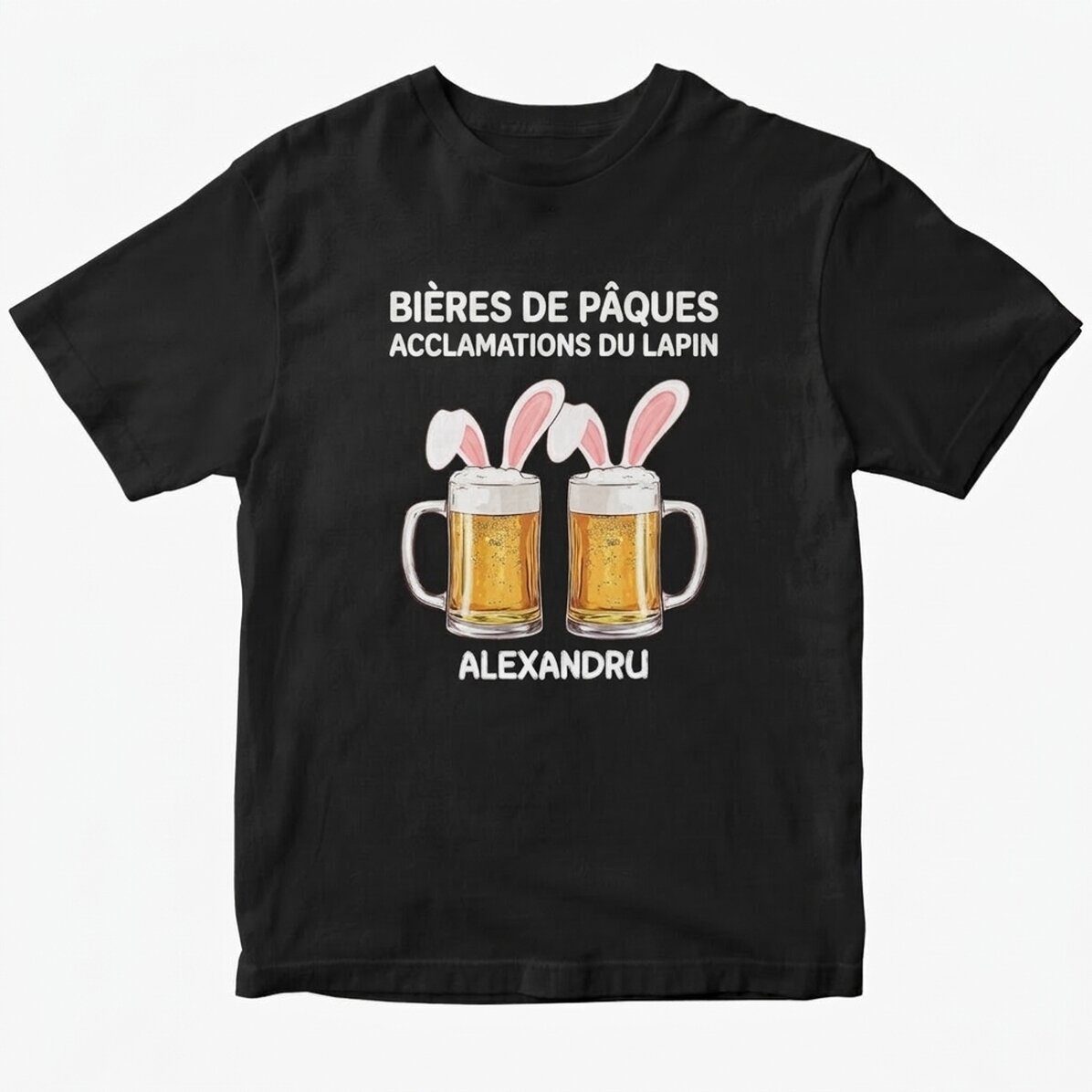 T-shirt en coton personnalisé avec inscription - « Easter cheers »