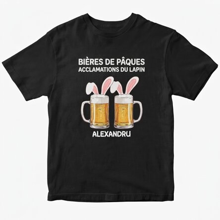 T-shirt en coton personnalisé avec inscription - « Easter cheers »