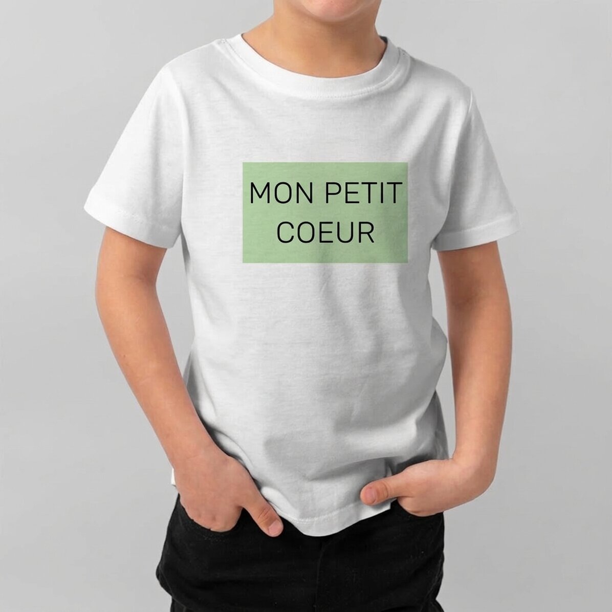 T-shirt en coton pour enfants personnalisé avec un message - Hunny Bunny