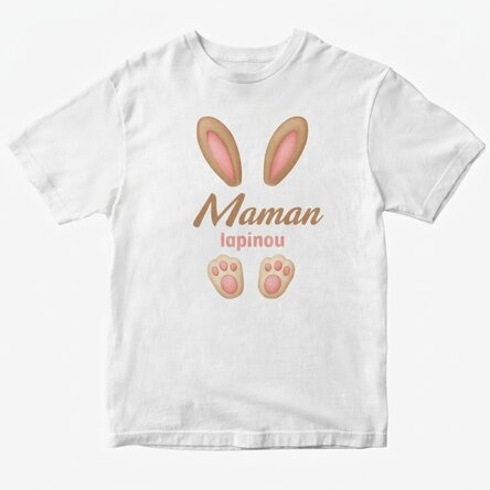 T-shirt en coton personnalisé pour Pâques - Oreilles de lapin