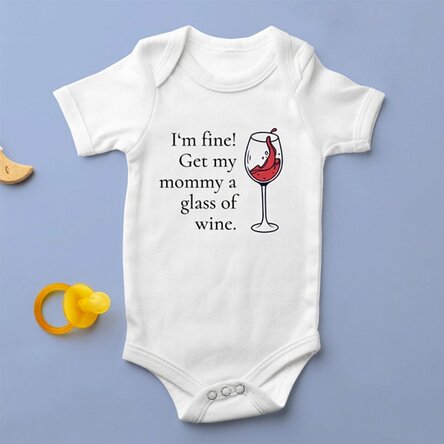 Body pour bébé personnalisé avec un texte - Wine