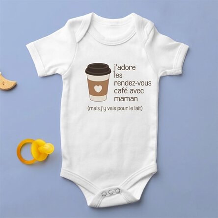 Body pour bébé personnalisé - Coffee