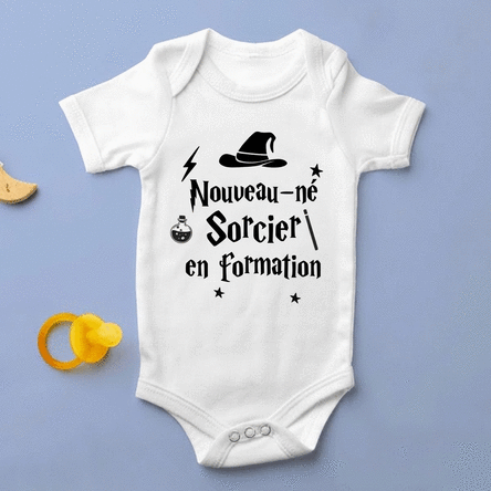 Body pour enfant personnalisé avec un texte - Sorcier/sorcière