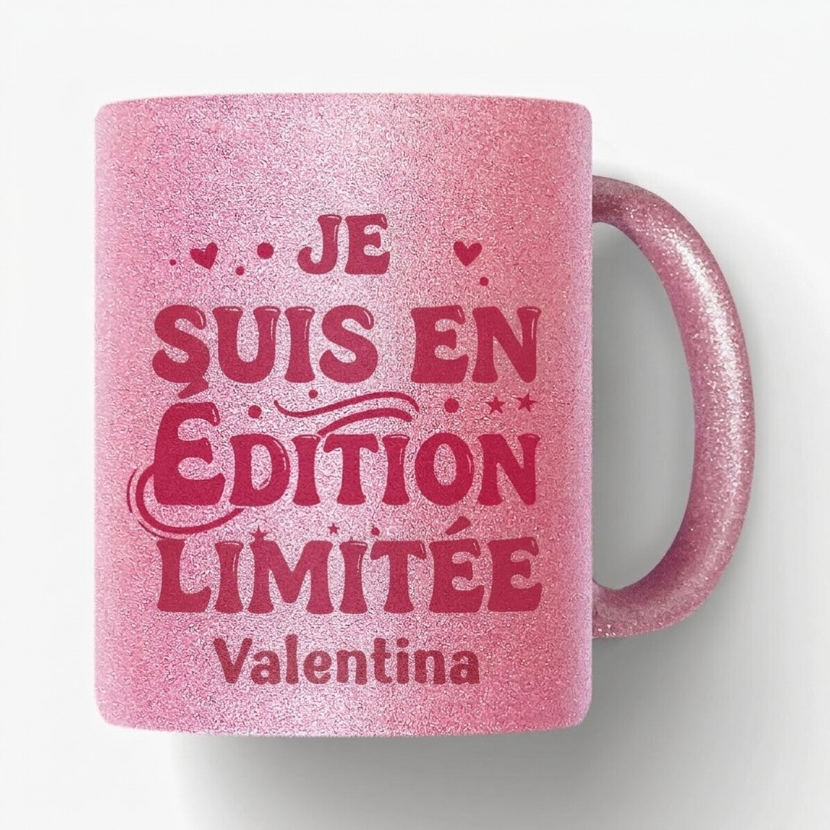 Tasse à paillettes personnalisée avec un prénom - Édition limitée