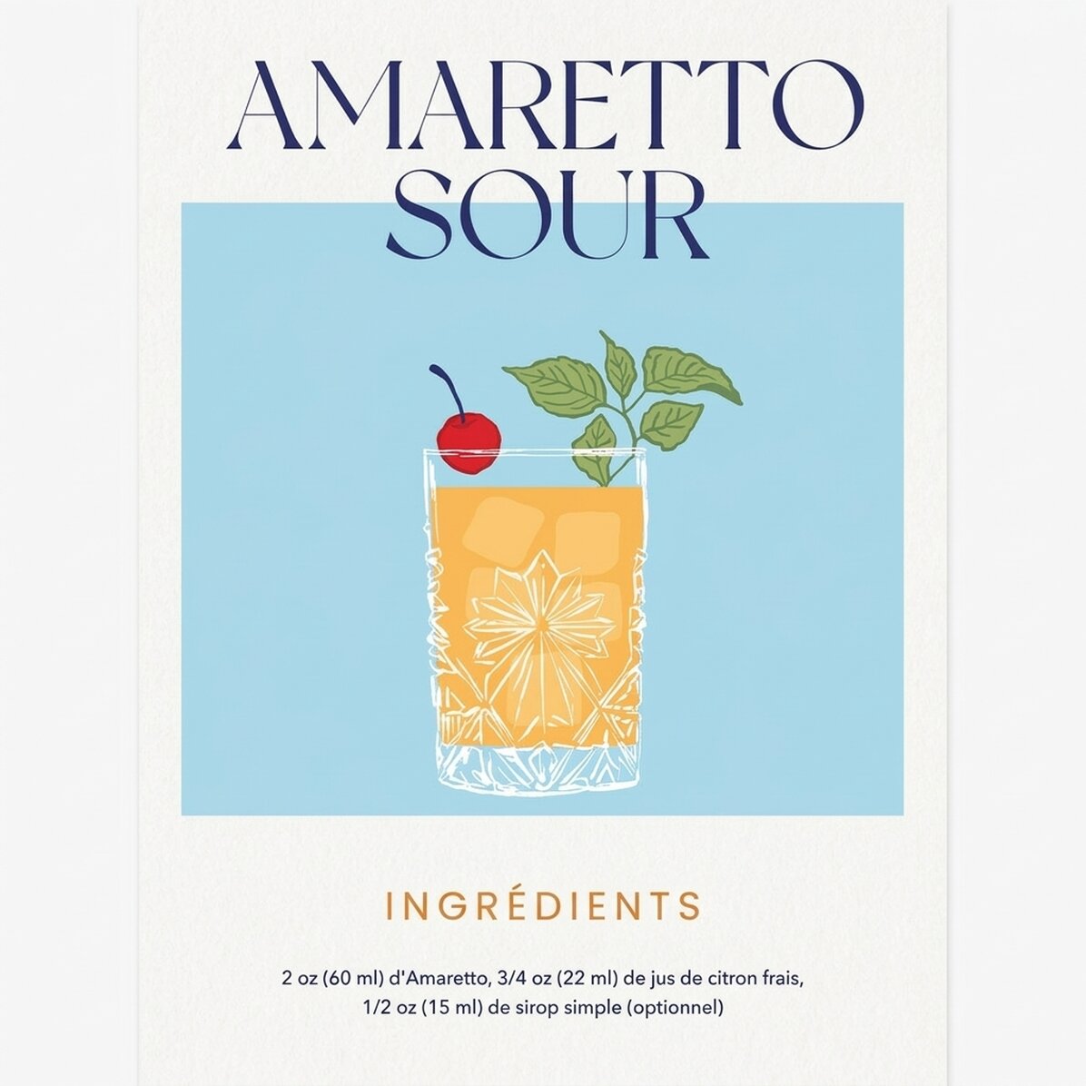 Affiche « Amaretto Sour »