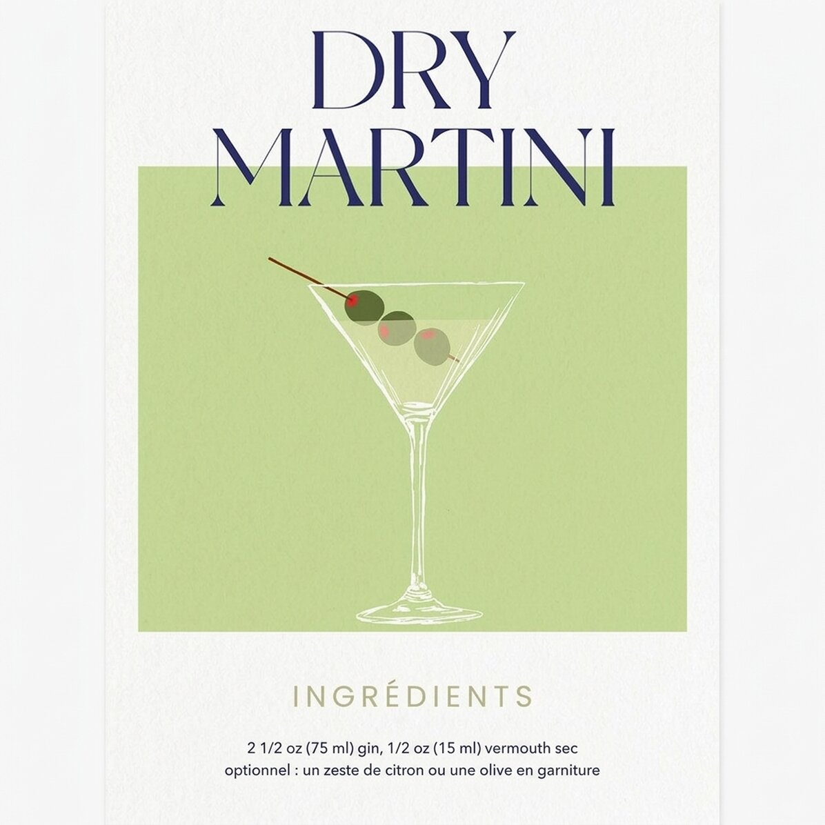 Affiche « Dry Martini »