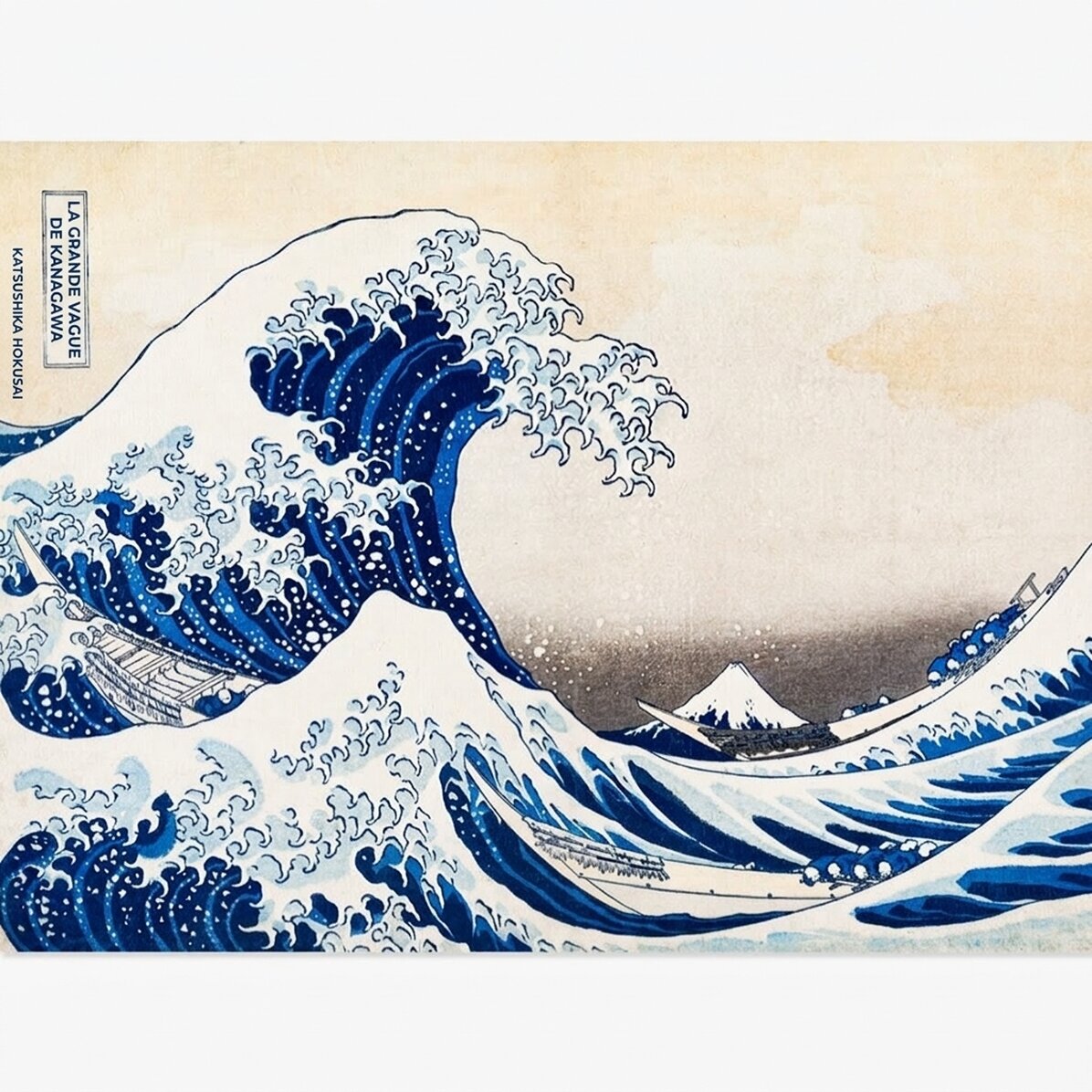 Affiche au format paysage - Katsushika Hokusai - La Grande Vague de Kanagawa, 1831