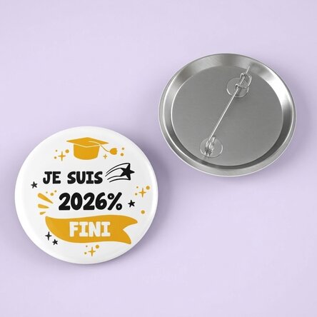 Badge personnalisé avec message - « I'm done »