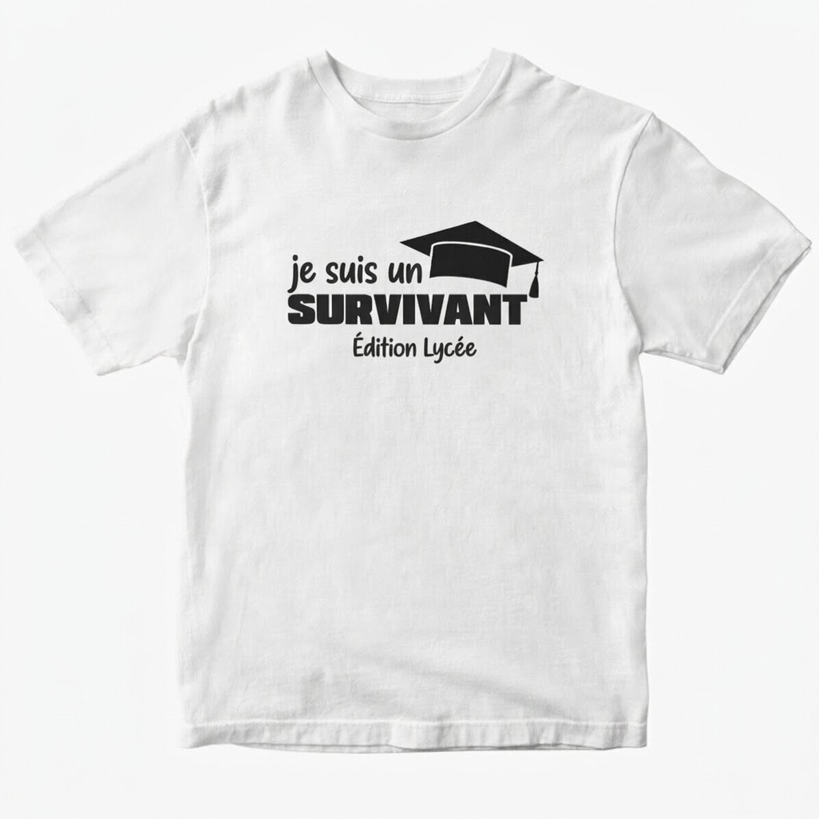 T-shirt en coton personnalisé avec inscription - Survivor