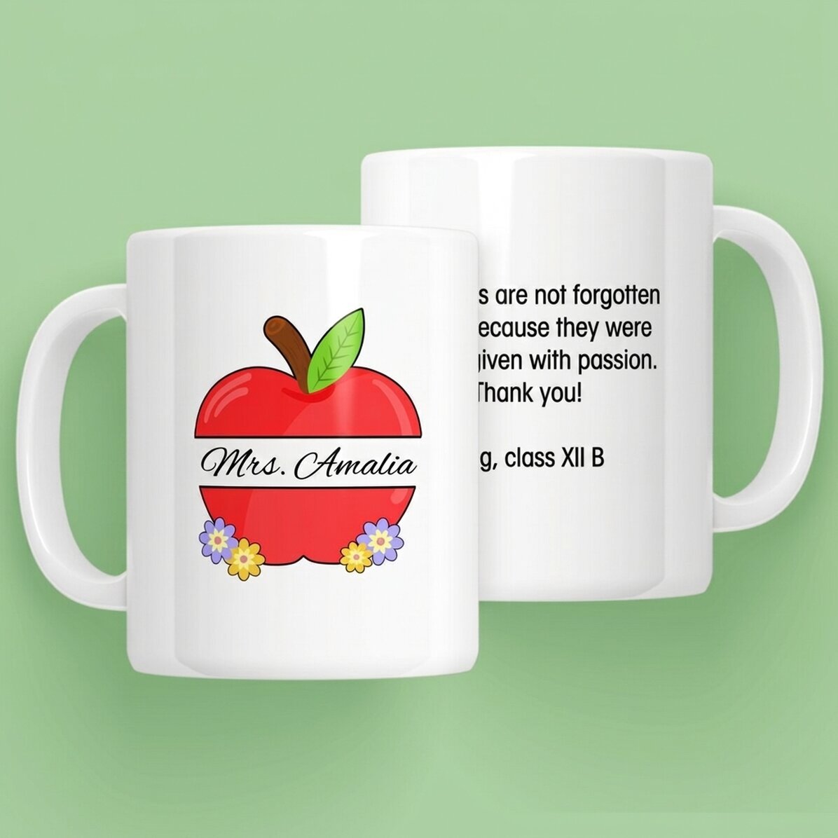 Tasse personnalisée avec inscription - Enseignants
