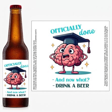 Bière personnalisée avec un message - Funny graduation