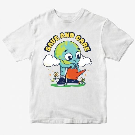 T-shirt en coton personnalisé pour enfants - Save and care