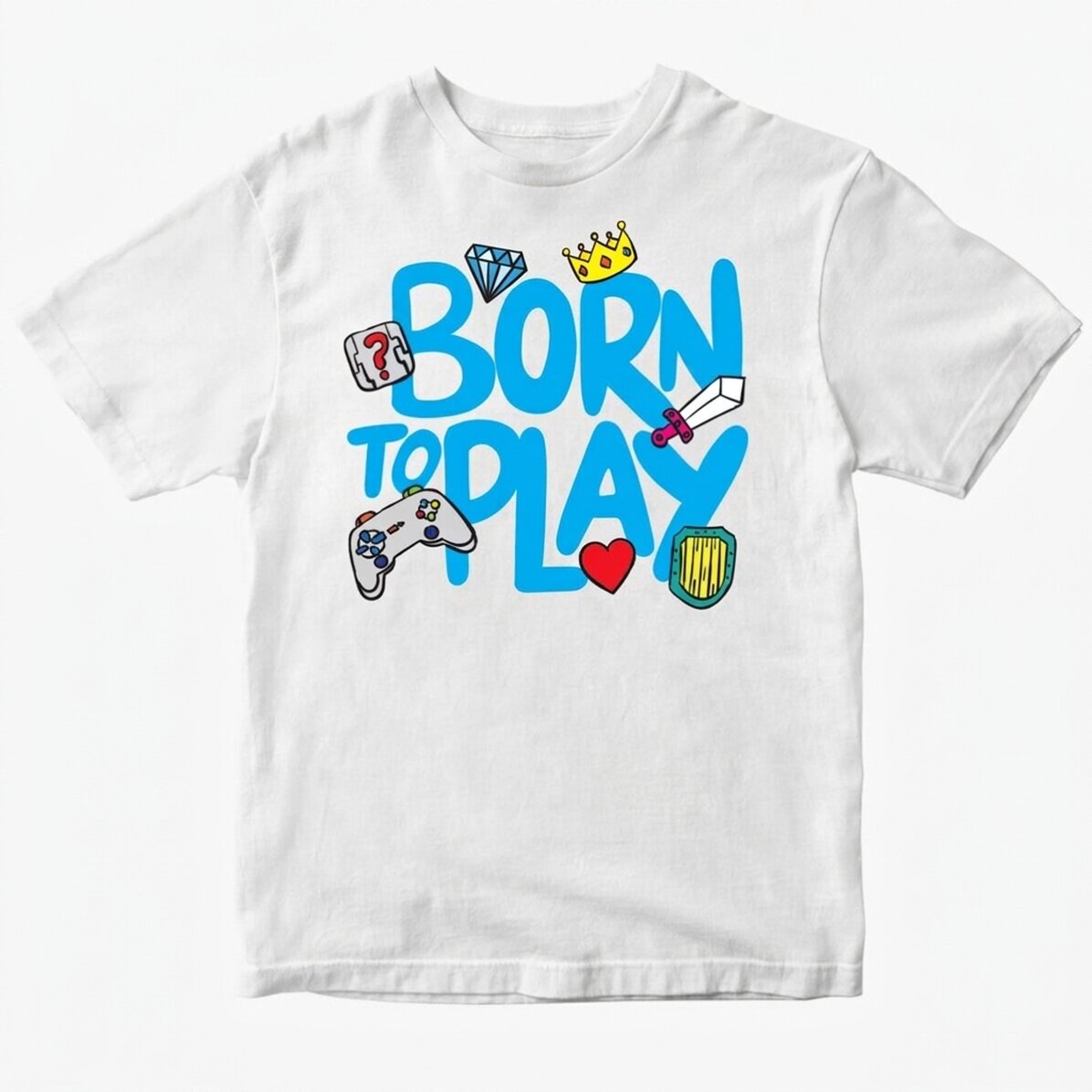 T-shirt en coton personnalisé pour enfants - Born to play