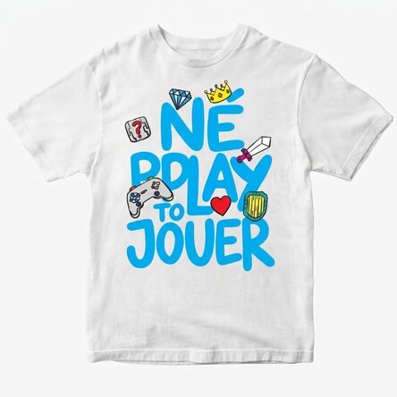 T-shirt en coton personnalisé pour enfants - Born to play