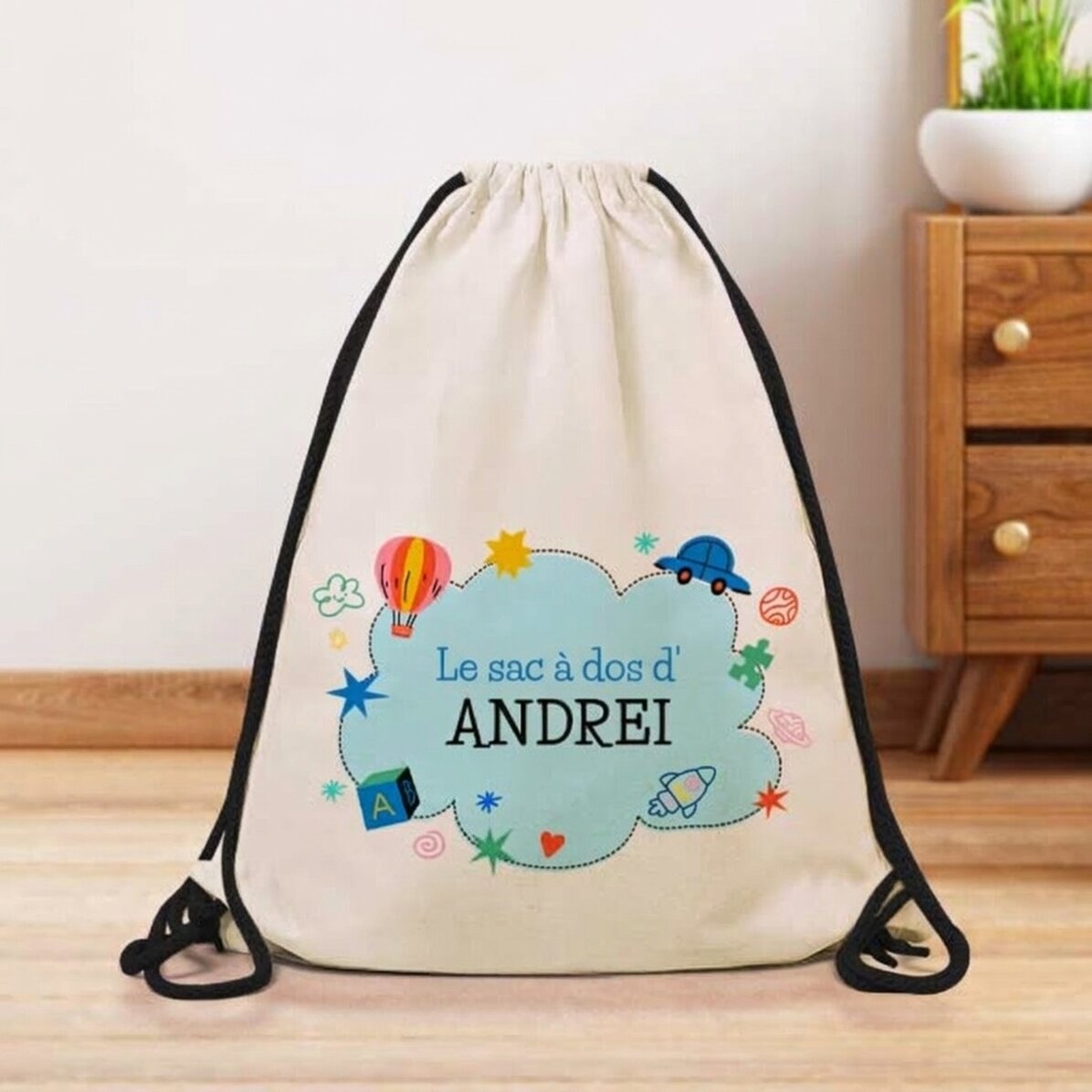 Sac à dos personnalisé avec inscription - Nuage