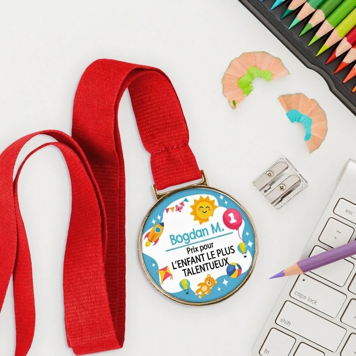 Médaille personnalisée avec inscription - Journée de l