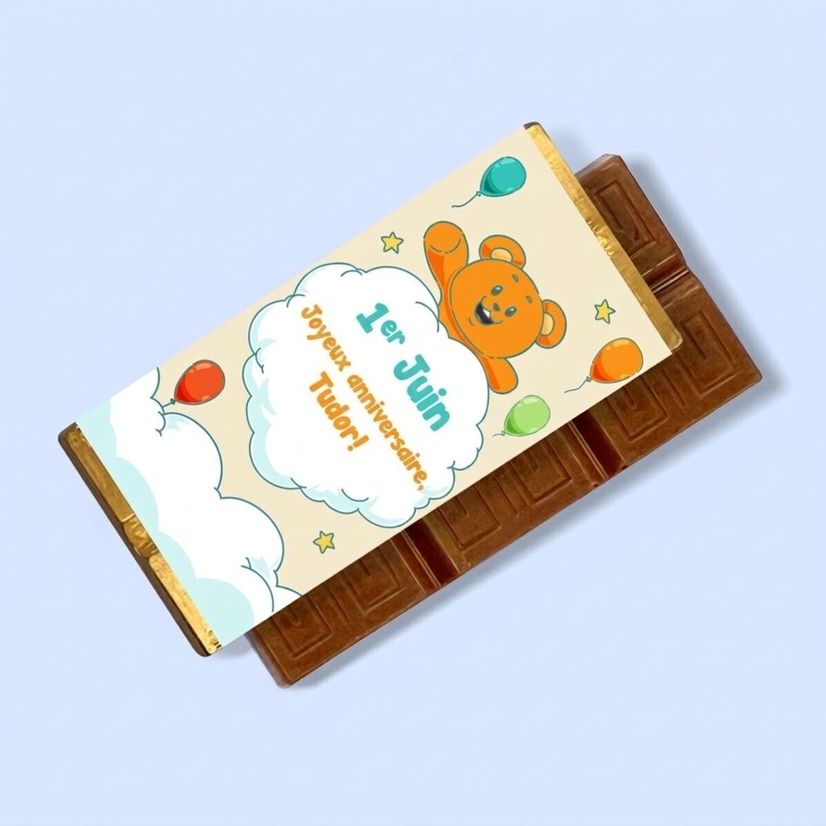 Mini-tablette de chocolat personnalisée pour enfants avec message - Journée de l