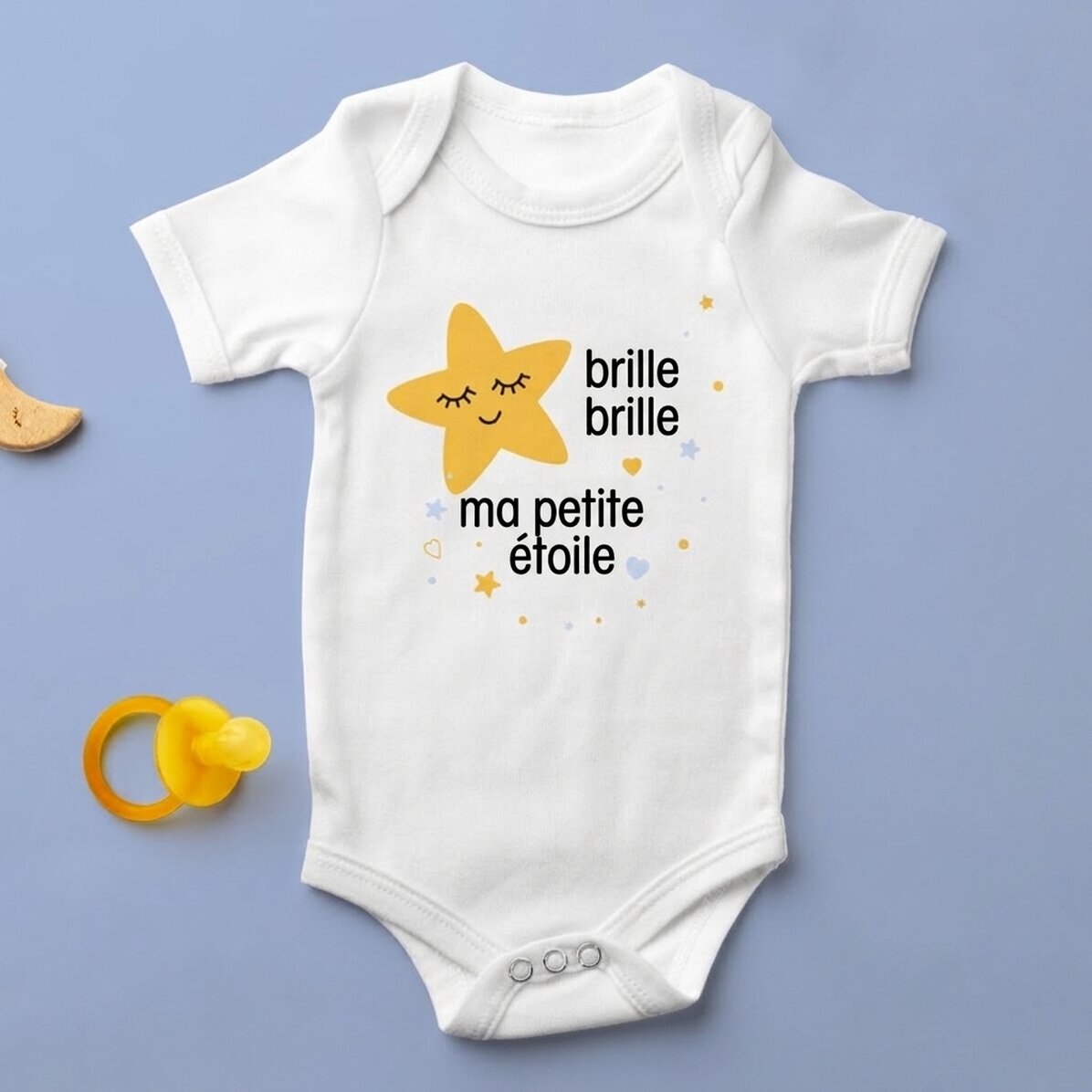 Body pour bébé personnalisé avec un texte - Little star
