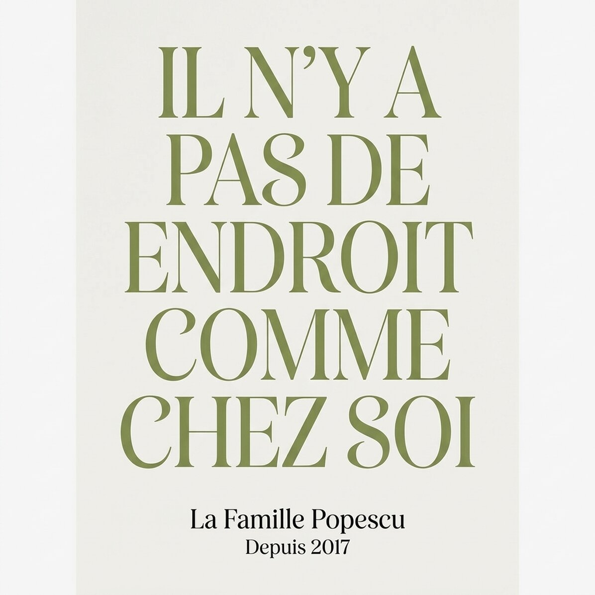 Affiche personnalisée avec message - Accueil