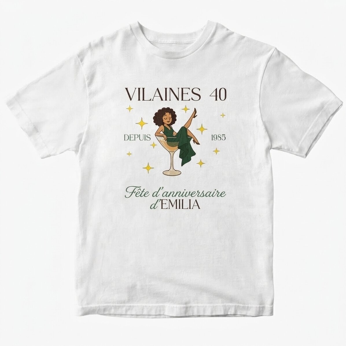 T-shirt en coton personnalisé avec un texte - Naughty
