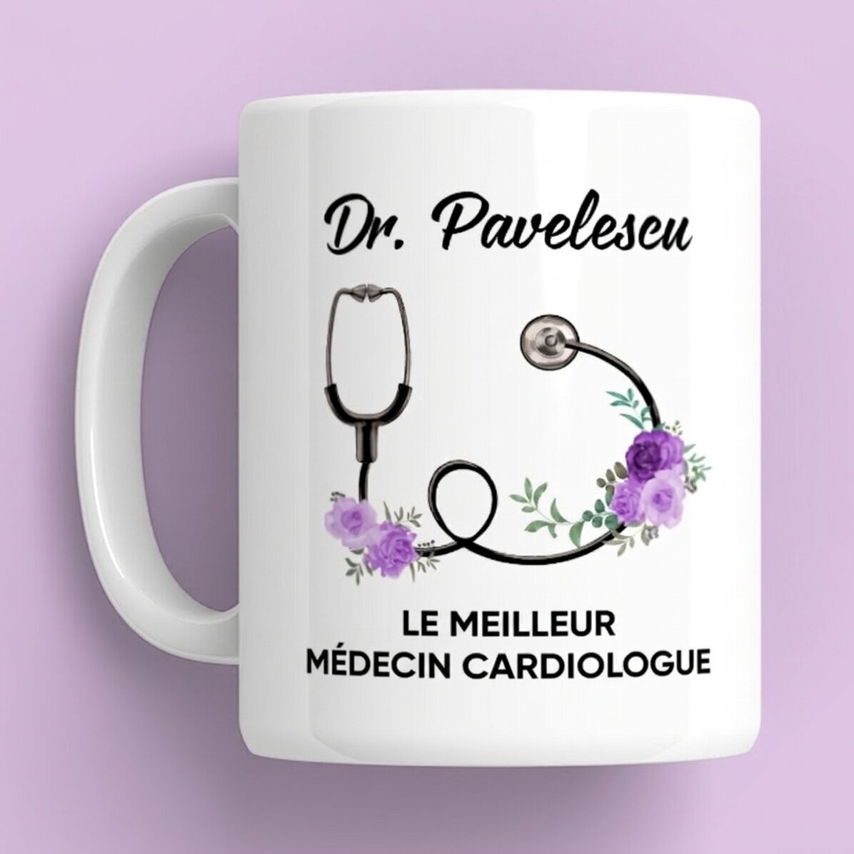 Tasse personnalisée avec inscription - Le meilleur médecin
