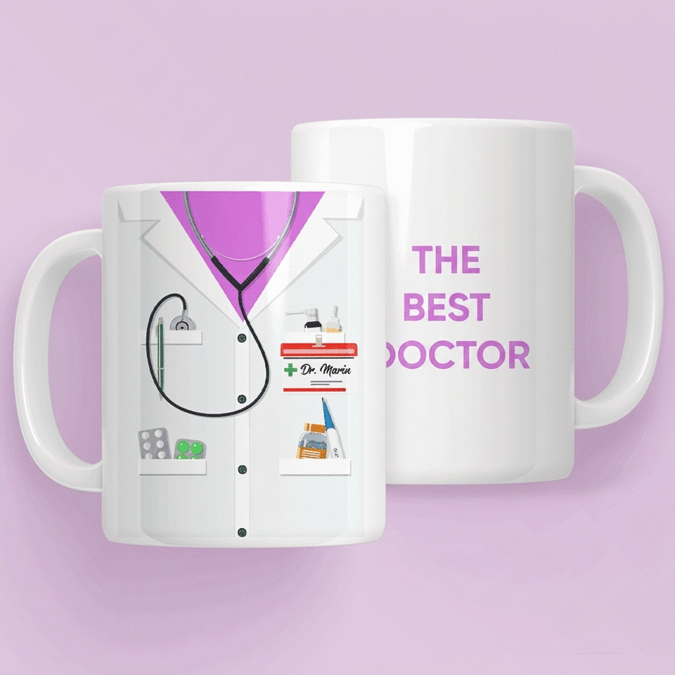 Tasse personnalisée avec inscription - Pour les médecins