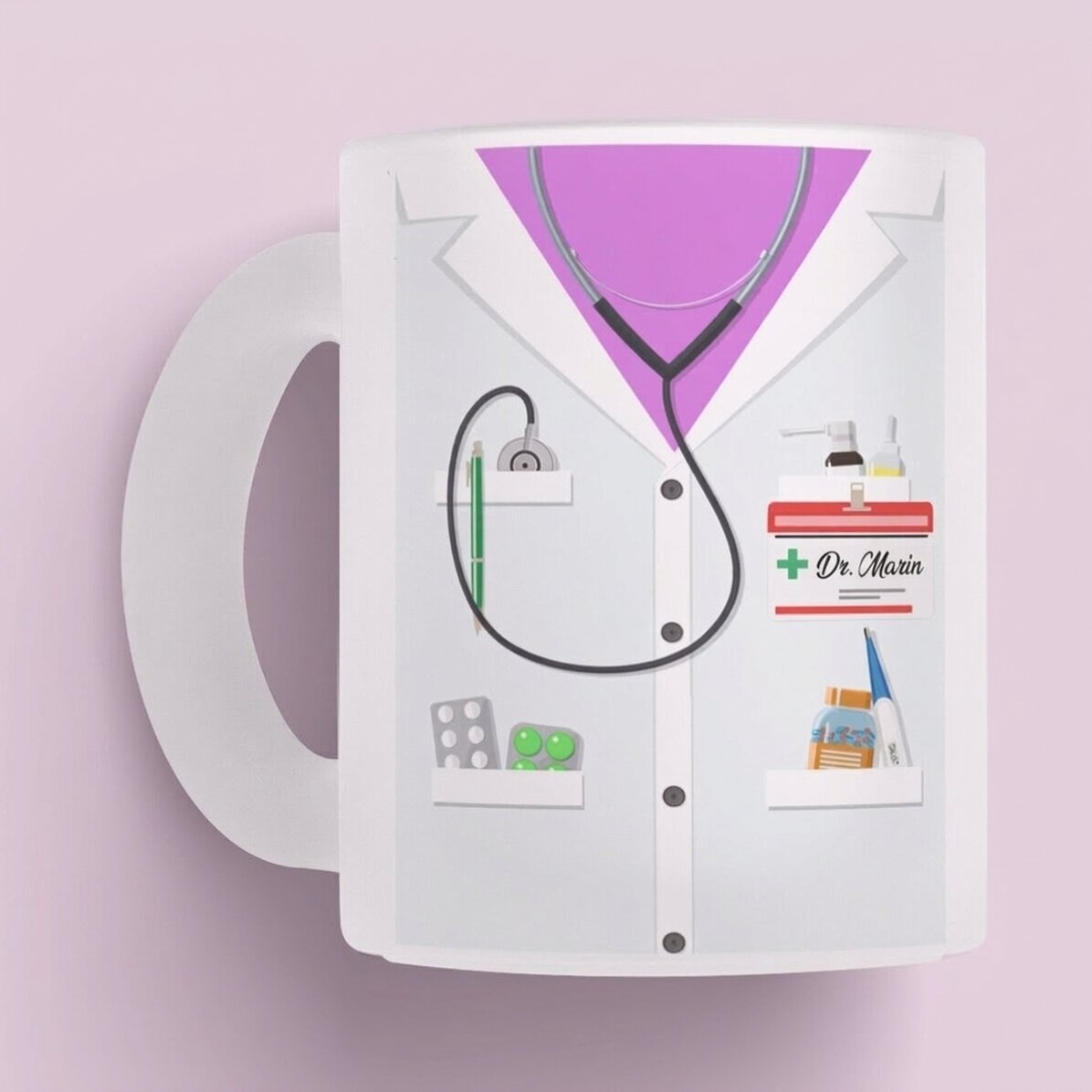 Tasse personnalisée avec inscription - Pour les médecins