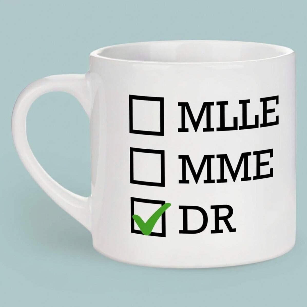 Tasse à espresso personnalisée avec inscription - Docteur