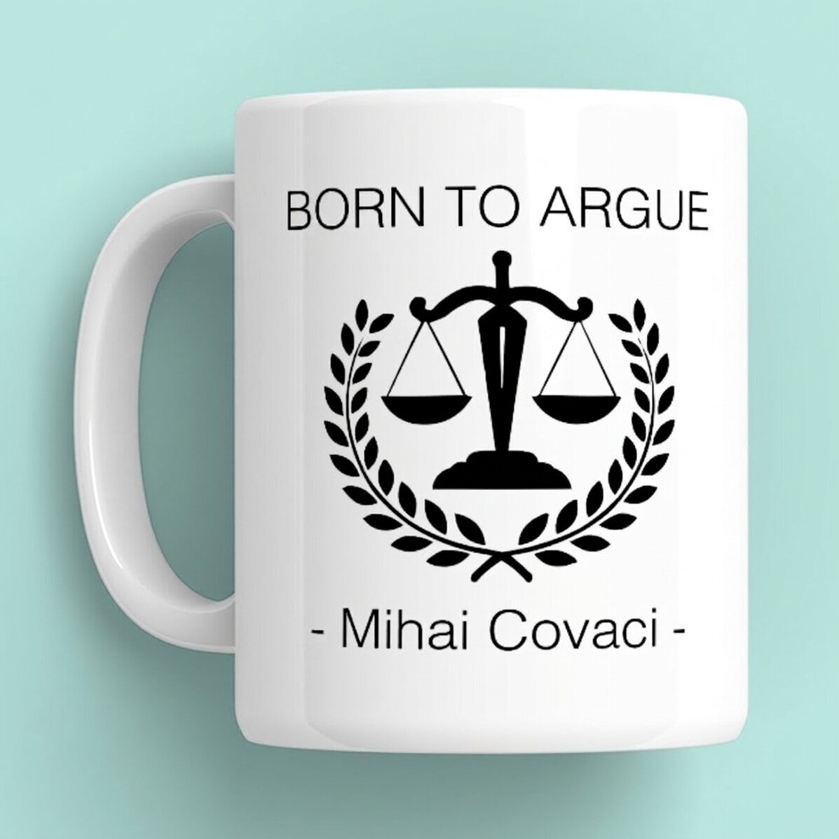 Tasse personnalisée avec inscription pour avocats - Born to argue