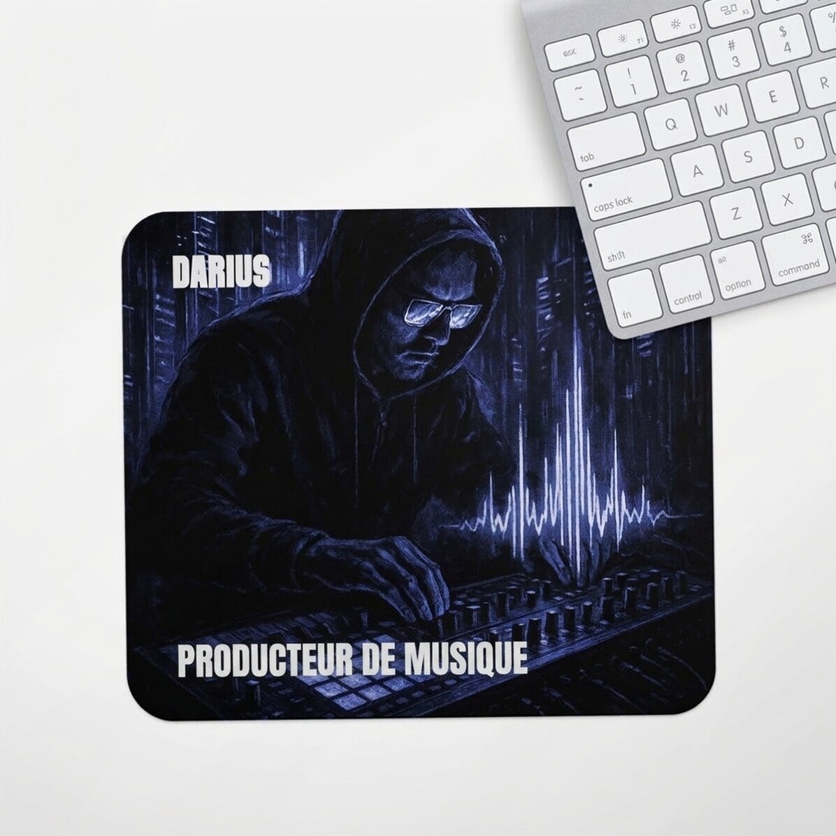 Tapis de souris personnalisé avec inscription - Music Producer