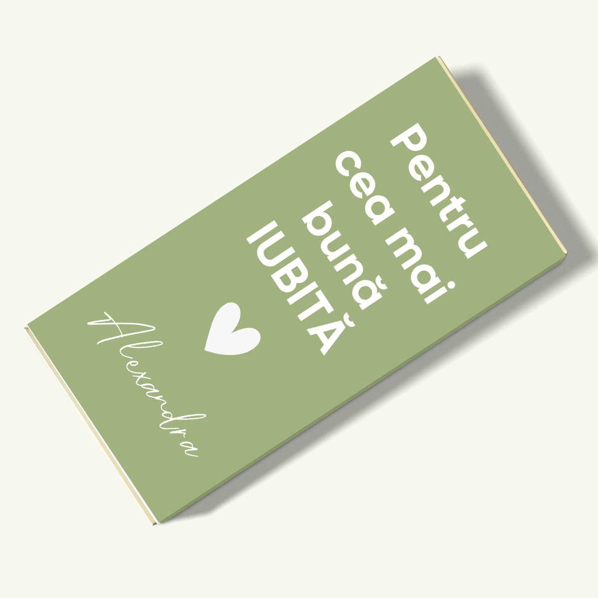 Chocolat personnalisé avec un message de remerciement