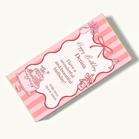 Chocolat personnalisé avec un message - Joyeux anniversaire !