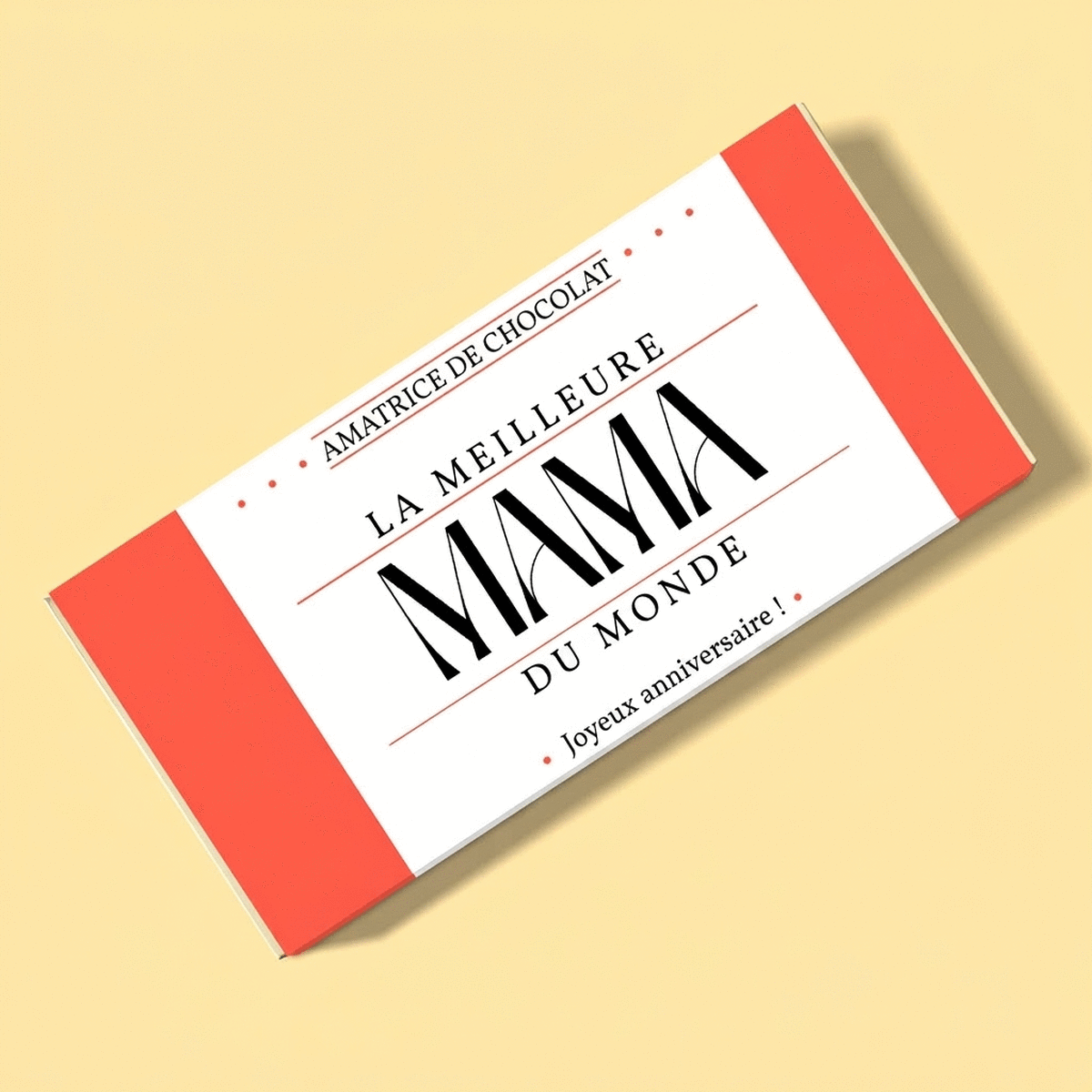 Chocolat personnalisé avec un message