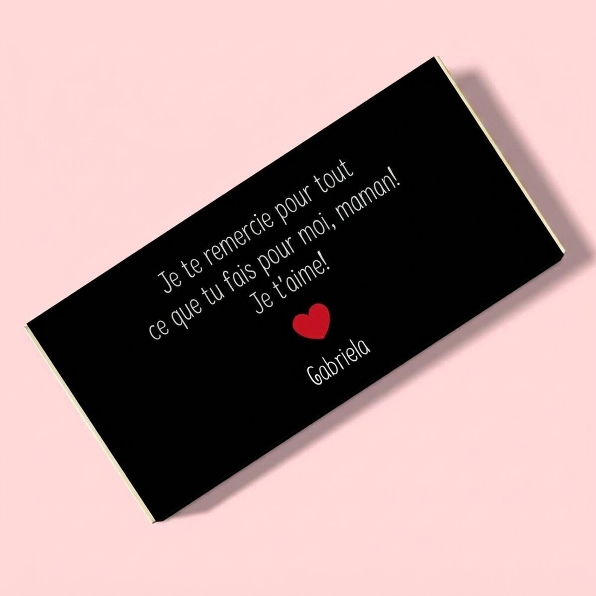 Chocolat personnalisé avec un message - Cœur