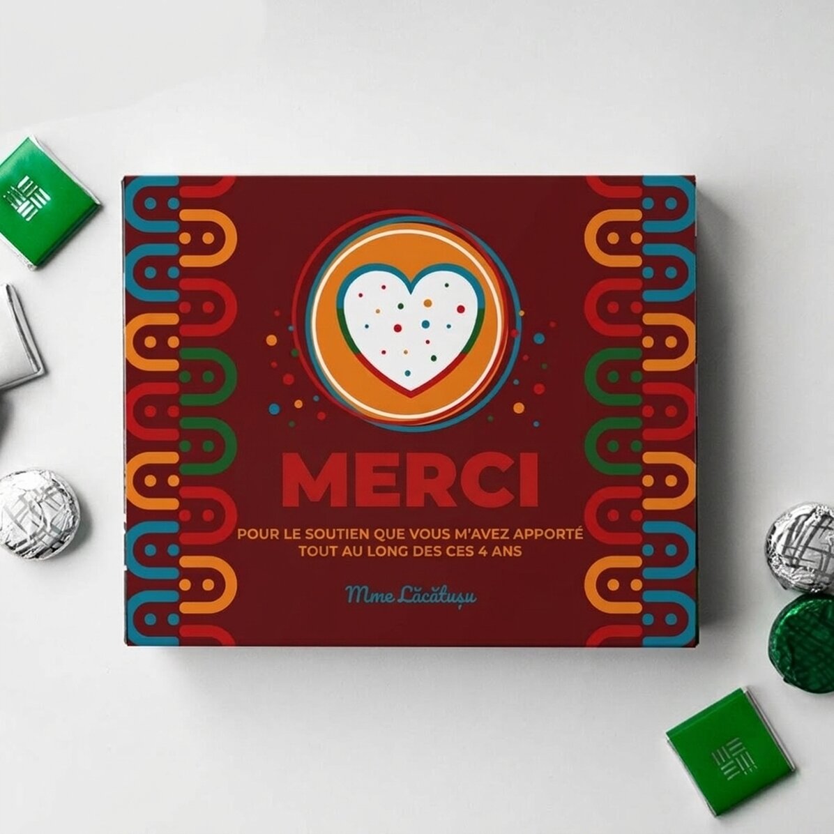 Boîte de bonbons personnalisée avec un message - Une marque d