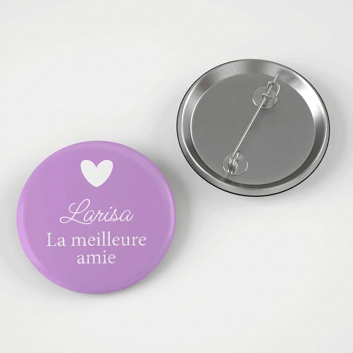 Insigne personnalisé avec texte - Cœur