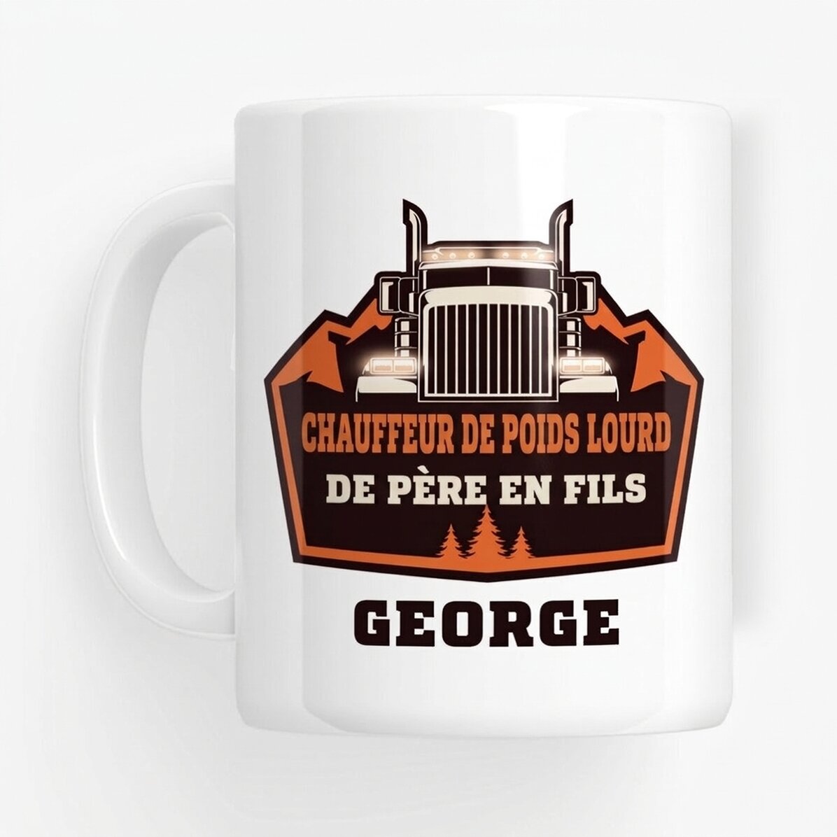 Tasse personnalisée avec inscription - Chauffeur routier