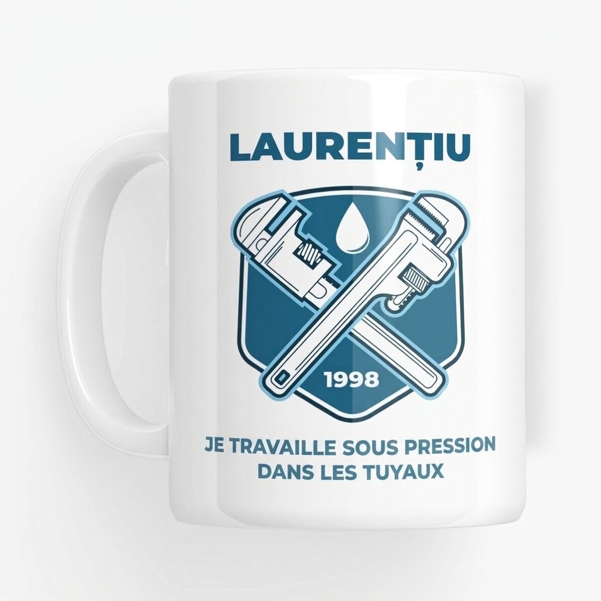 Gobelet personnalisé avec inscription pour les plombiers - Clés à molette