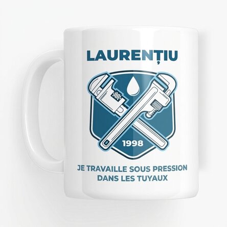 Gobelet personnalisé avec inscription pour les plombiers - Clés à molette