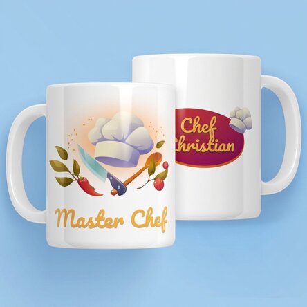 Tasse personnalisée avec inscription pour les cuisiniers - Cooking Master