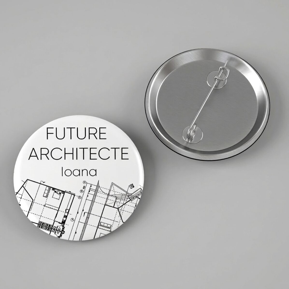 Badge personnalisé avec message - Architecte