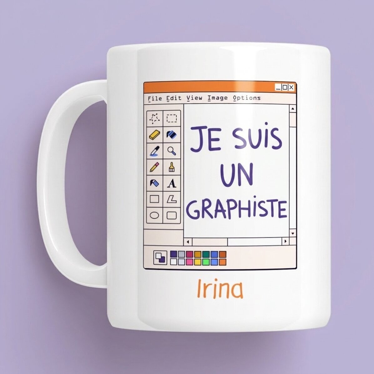 Tasse personnalisée avec un prénom - Graphiste
