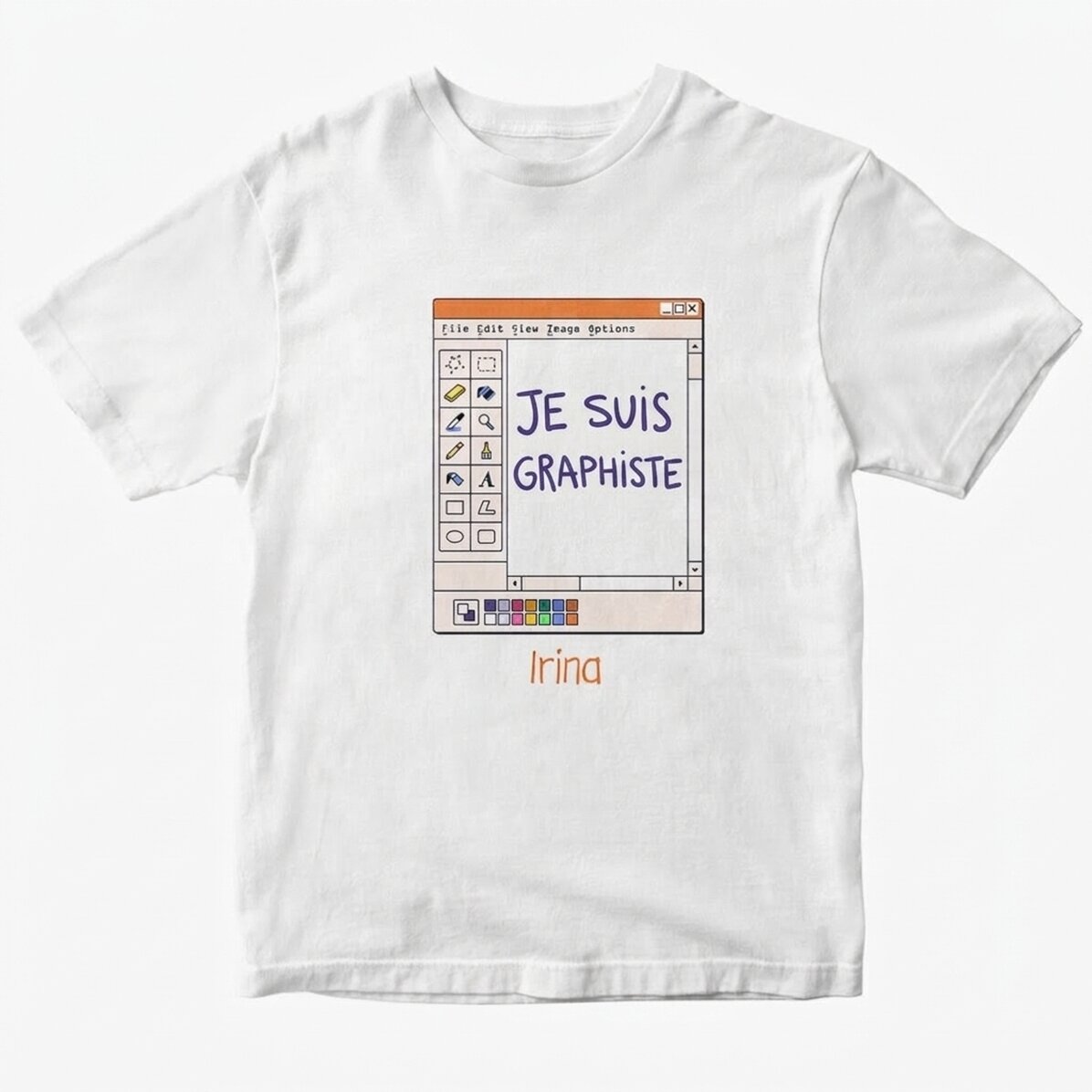 T-shirt en coton personnalisé avec un prénom - Graphiste
