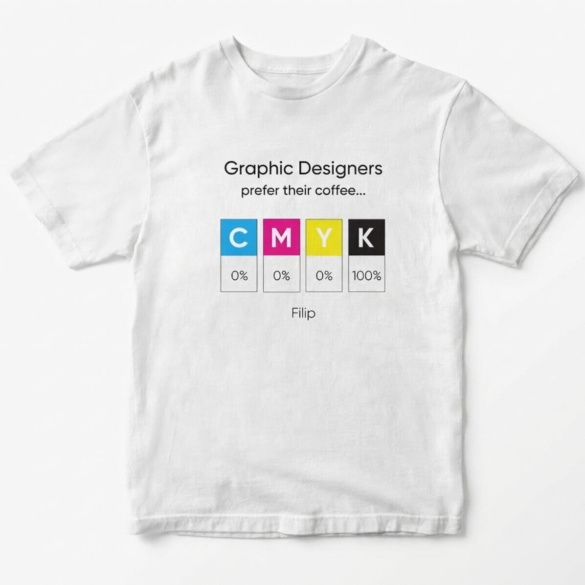 T-shirt en coton personnalisé avec un message pour les graphistes