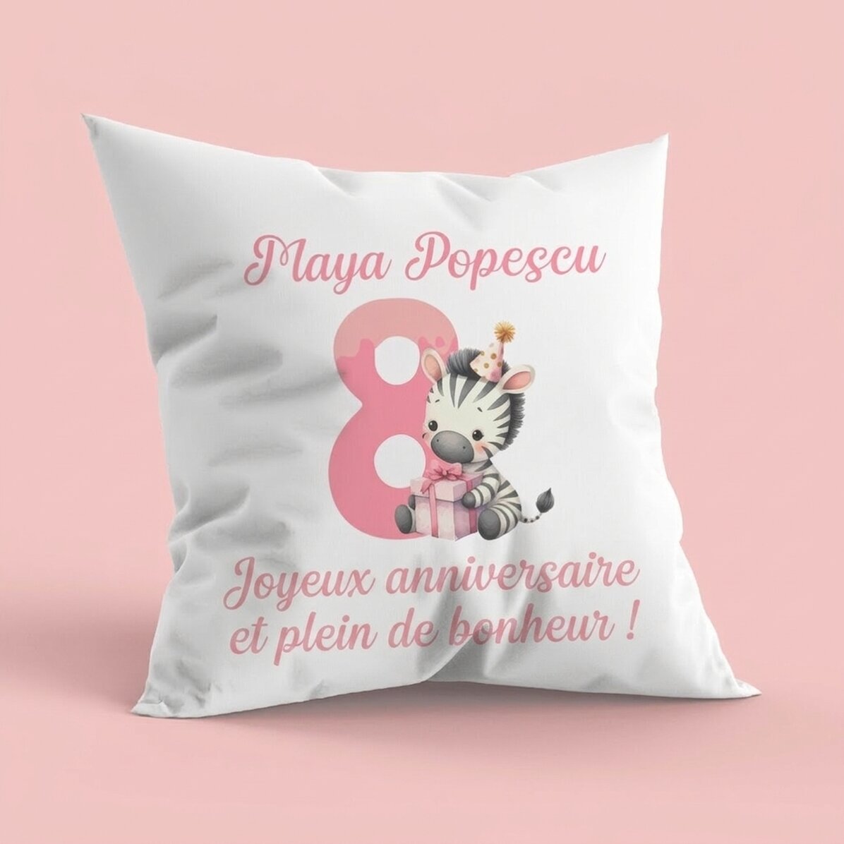 Oreiller personnalisé avec inscription pour enfants - Anniversaire