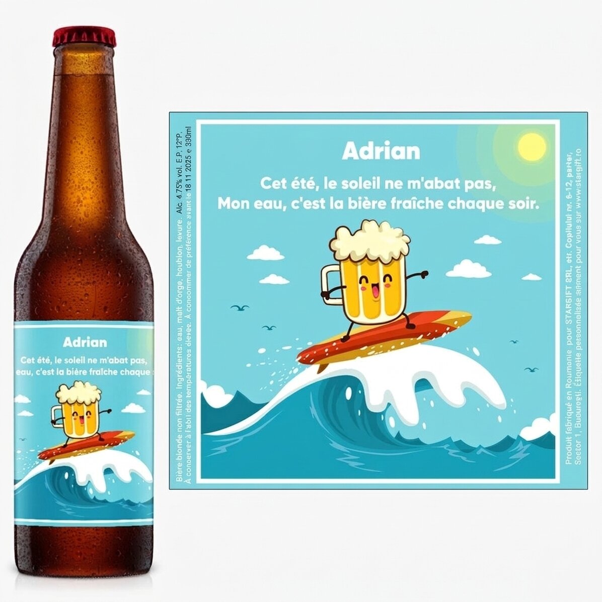 Bière personnalisée avec un message - Bière spéciale d