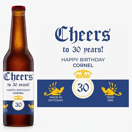 Personalised beer with text - Crown